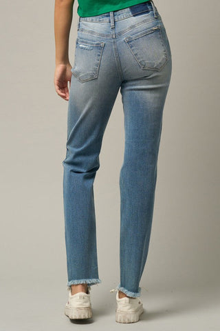 MID-RISE SLIM TAPERED JEANS - Premium  at Lonnys NY - Just $85! Shop Womens clothing now