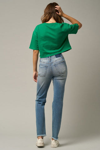 MID-RISE SLIM TAPERED JEANS - Premium  at Lonnys NY - Just $85! Shop Womens clothing now