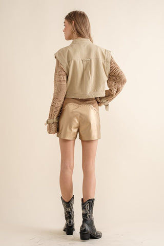 Crochet Sleeve Cropped Jacket *Online Only* - Premium Coats & Jackets at Lonnys NY - Just $80! Shop Womens clothing now