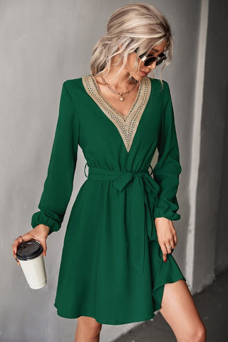 Long Sleeve V-Neck Dress *Online Only* - Premium clothing at Lonnys NY - Just $50! Shop Womens clothing now