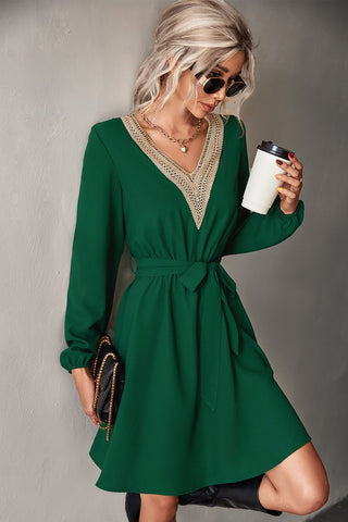 Long Sleeve V-Neck Dress *Online Only* - Premium clothing at Lonnys NY - Just $50! Shop Womens clothing now