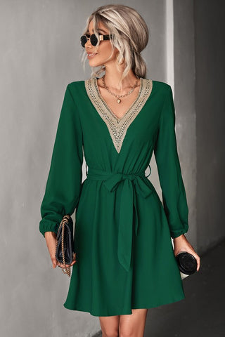 Long Sleeve V-Neck Dress *Online Only* - Premium clothing at Lonnys NY - Just $50! Shop Womens clothing now