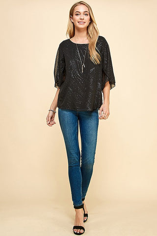 Glitter Print Blouse *Online Only* - Premium clothing at Lonnys NY - Just $45! Shop Womens clothing now