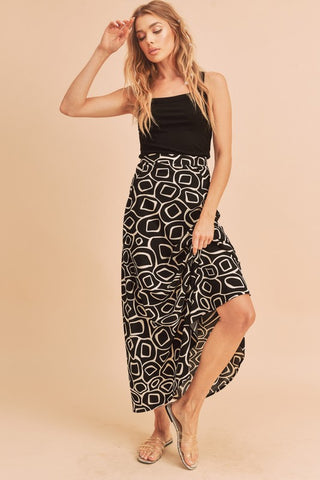 Olive Abstract Print Skirt *Online Only* - Premium clothing at Lonnys NY - Just $45! Shop Womens clothing now