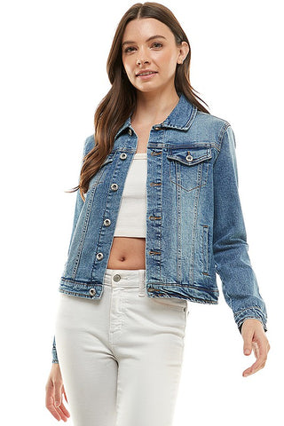 Spandex  Ladies  Casual Denim Jacket - Premium  at Lonnys NY - Just $52! Shop Womens clothing now