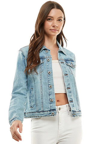 Casual Denim Jacket *Online Only* - Premium Coats & Jackets at Lonnys NY - Just $52! Shop Womens clothing now