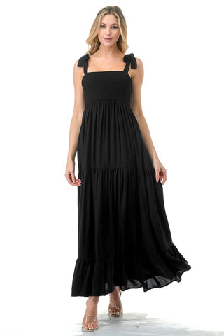 Women Smocked Top with Tiered Bottom Maxi Dress *Online Only* - Premium  at Lonnys NY - Just $50.88! Shop Womens clothing now
