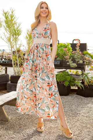 Tie Back Floral Dress  *Online Only* - Premium  at Lonnys NY - Just $79.99! Shop Womens clothing now