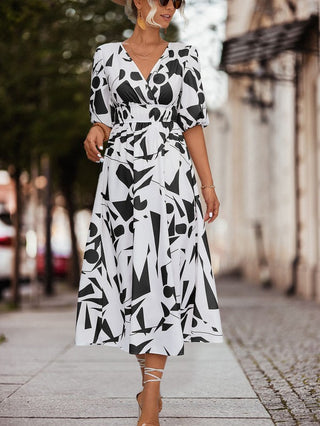 Abstract Printed Womens Dress *Online Only* - Premium clothing at Lonnys NY - Just $65! Shop Womens clothing now
