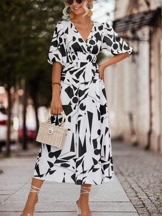 Abstract Printed Womens Dress *Online Only* - Premium clothing at Lonnys NY - Just $65! Shop Womens clothing now