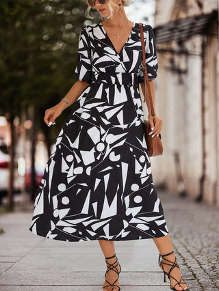 Abstract Printed Womens Dress *Online Only* - Premium clothing at Lonnys NY - Just $65! Shop Womens clothing now