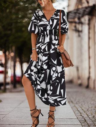 Abstract Printed Womens Dress *Online Only* - Premium clothing at Lonnys NY - Just $65! Shop Womens clothing now