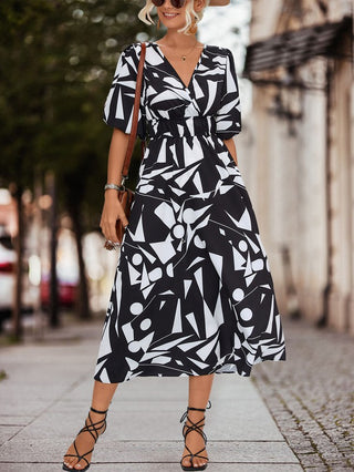 Abstract Printed Womens Dress *Online Only* - Premium clothing at Lonnys NY - Just $65! Shop Womens clothing now