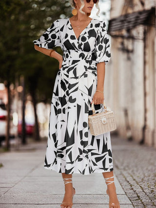 Abstract Printed Womens Dress *Online Only* - Premium clothing at Lonnys NY - Just $65! Shop Womens clothing now
