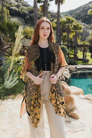 Bohemian Burnout Velvet Kimono  *Online Only* - Premium clothing at Lonnys NY - Just $70! Shop Womens clothing now