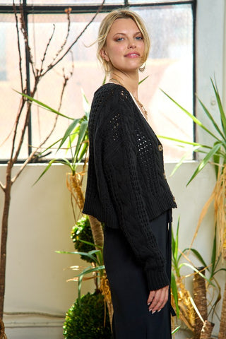 Cable Knit Cardigan *Online Only* - Premium clothing at Lonnys NY - Just $68! Shop Womens clothing now