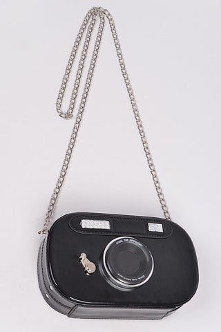 Oval Iconic Camera Swing Clutch Bag *Online Only* - Premium Bags at Lonnys NY - Just $60! Shop Womens clothing now