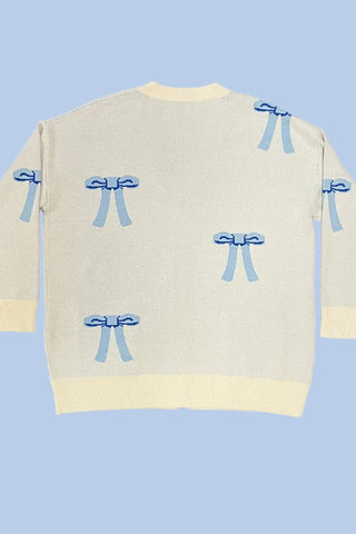 All over bow knit cardigan *Online Only* - Premium  at Lonnys NY - Just $64.68! Shop Womens clothing now