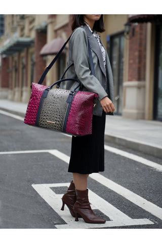 Mia K Faux Crocodile Weekender Duffle Bag *Online Only* - Premium Bags at Lonnys NY - Just $175! Shop Womens clothing now