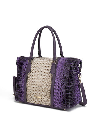 Mia K Faux Crocodile Weekender Duffle Bag *Online Only* - Premium Bags at Lonnys NY - Just $175! Shop Womens clothing now