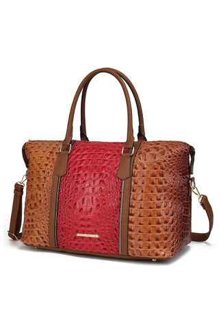 Mia K Faux Crocodile Weekender Duffle Bag *Online Only* - Premium Bags at Lonnys NY - Just $175! Shop Womens clothing now