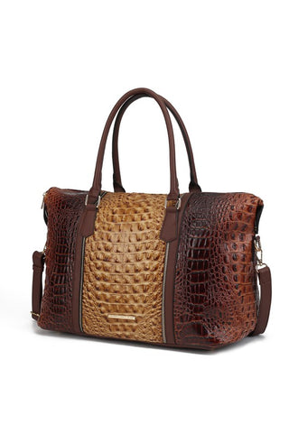 Mia K Faux Crocodile Weekender Duffle Bag *Online Only* - Premium Bags at Lonnys NY - Just $175! Shop Womens clothing now