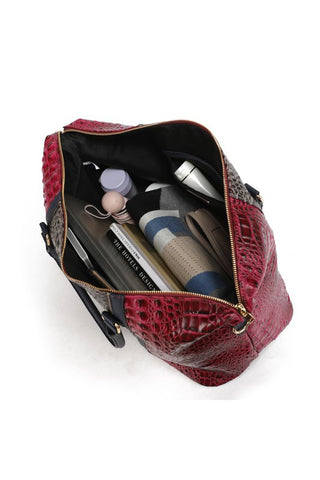 Mia K Faux Crocodile Weekender Duffle Bag *Online Only* - Premium Bags at Lonnys NY - Just $175! Shop Womens clothing now