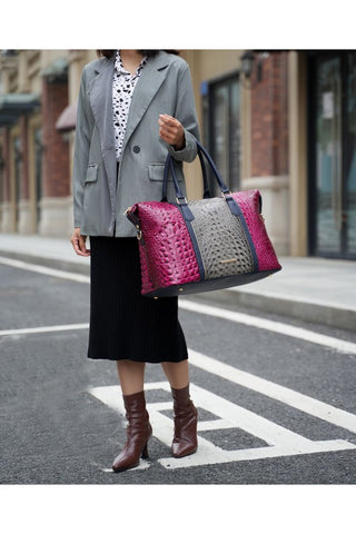 Mia K Faux Crocodile Weekender Duffle Bag *Online Only* - Premium Bags at Lonnys NY - Just $175! Shop Womens clothing now