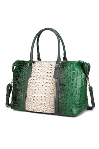 Mia K Faux Crocodile Weekender Duffle Bag *Online Only* - Premium Bags at Lonnys NY - Just $175! Shop Womens clothing now