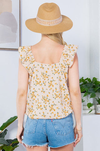 Swiss Dot Print Ruffle Sleeve Top *Online Only* - Premium Shirts & Tops at Lonnys NY - Just $45! Shop Womens clothing now