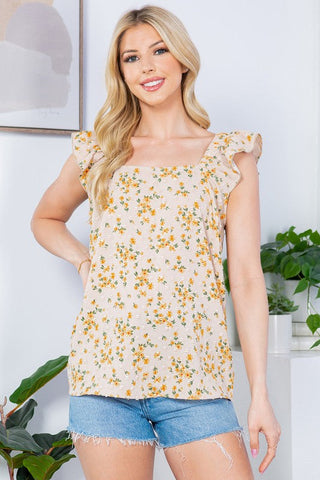 Swiss Dot Print Ruffle Sleeve Top *Online Only* - Premium Shirts & Tops at Lonnys NY - Just $45! Shop Womens clothing now