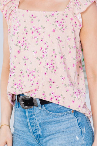 Swiss Dot Print Ruffle Sleeve Top *Online Only* - Premium Shirts & Tops at Lonnys NY - Just $45! Shop Womens clothing now
