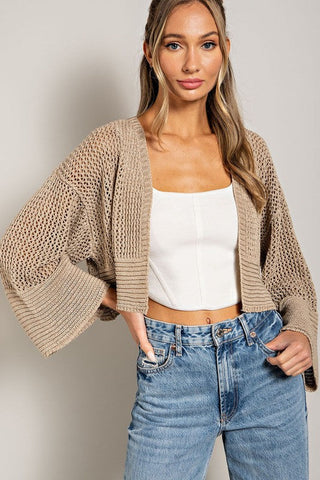 Eyelet Knit Cardigan *Online Only* - Premium  at Lonnys NY - Just $63! Shop Womens clothing now