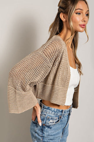 Eyelet Knit Cardigan *Online Only* - Premium  at Lonnys NY - Just $63! Shop Womens clothing now