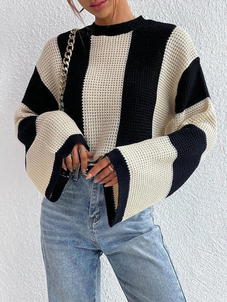 Striped Bell Sleeve Sweater *Online Only* - Premium clothing at Lonnys NY - Just $58! Shop Womens clothing now