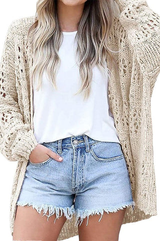 Crochet Dolman Knit Sleeve Cardigan *Online Only* - Premium  at Lonnys NY - Just $65! Shop Womens clothing now