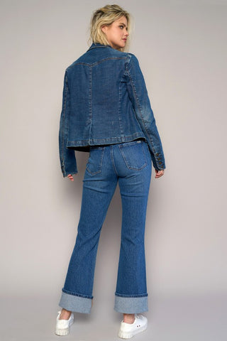 Cuffed Cropped High Rise Jeans *Online Only* - Premium clothing at Lonnys NY - Just $82! Shop Womens clothing now