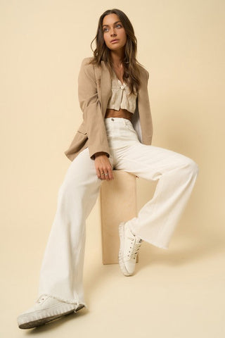 HIGH RISE WIDE LEG JEANS - Premium  at Lonnys NY - Just $90! Shop Womens clothing now