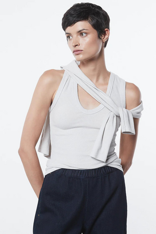 Enza Costa Textured Knit Sleeveless U Tank Top - Premium Shirts & Tops at Lonnys NY - Just $125! Shop Womens clothing now