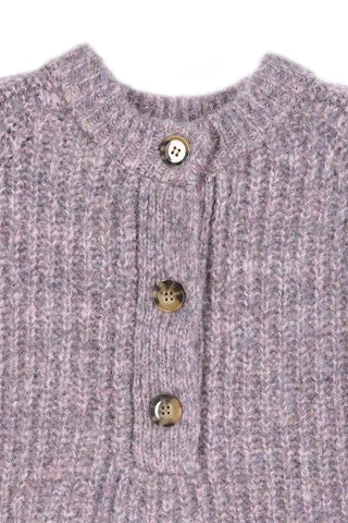 Melange Half Button Sweater *Online Only* - Premium clothing at Lonnys NY - Just $48! Shop Womens clothing now