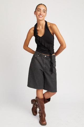 Ruffle Halter Top *Online Only* - Premium clothing at Lonnys NY - Just $41! Shop Womens clothing now