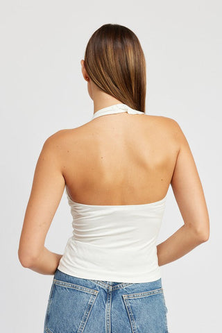Ruffle Halter Top *Online Only* - Premium clothing at Lonnys NY - Just $41! Shop Womens clothing now