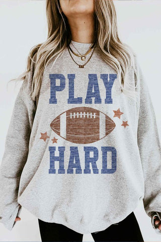 Play Hard Football Sweatshirt *Online Only* - Premium clothing at Lonnys NY - Just $66! Shop Womens clothing now