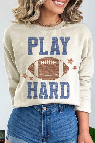 Play Hard Football Sweatshirt *Online Only* - Premium clothing at Lonnys NY - Just $66! Shop Womens clothing now