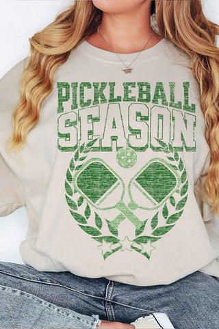 PICKLEBALL SEASON OVERSIZED GRAPHIC SWEATSHIRT *Online Only* - Premium  at Lonnys NY - Just $90! Shop Womens clothing now