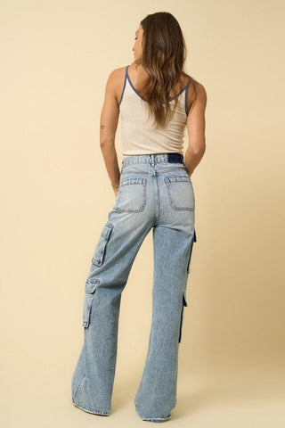 CROSSOVER RELAXED CARGO JEANS *Online Only* - Premium  at Lonnys NY - Just $111! Shop Womens clothing now