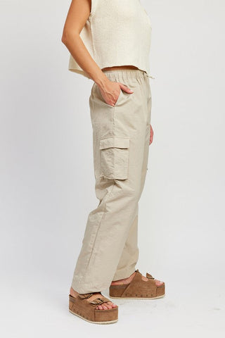 STRAIGHT LEG PANTS WITH ELASTIC WAIST BAND *Online Only* - Premium  at Lonnys NY - Just $90! Shop Womens clothing now