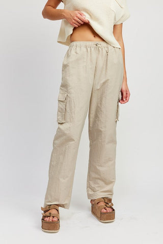 STRAIGHT LEG PANTS WITH ELASTIC WAIST BAND *Online Only* - Premium  at Lonnys NY - Just $90! Shop Womens clothing now