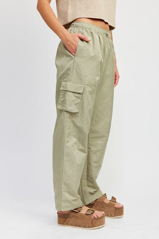 STRAIGHT LEG PANTS WITH ELASTIC WAIST BAND *Online Only* - Premium  at Lonnys NY - Just $90! Shop Womens clothing now