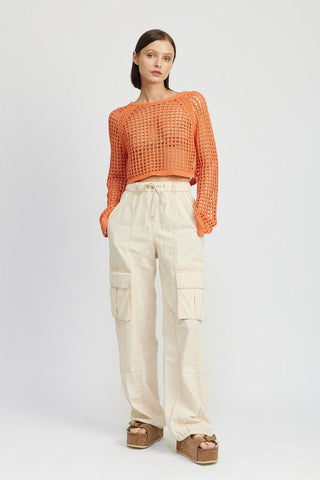 Cargo Pants with Drawstrings *Online Only* - Premium  at Lonnys NY - Just $90! Shop Womens clothing now